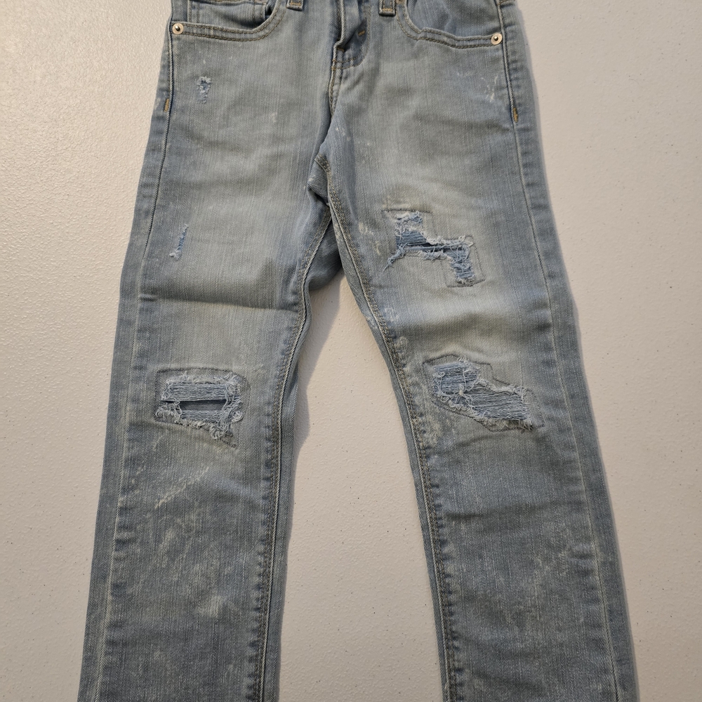 Levi's Boy's Distressed Light Blue Jeans Size 6 Regular